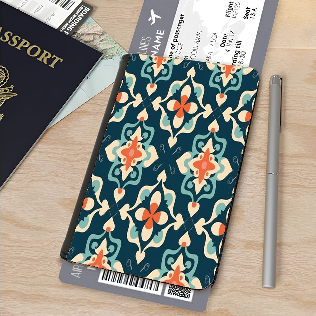 A Pattern With The Letter Passport Cover