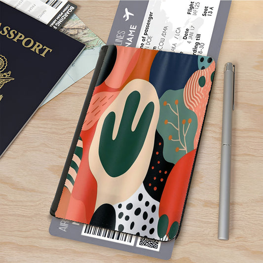 Abstract Cactus Passport Cover