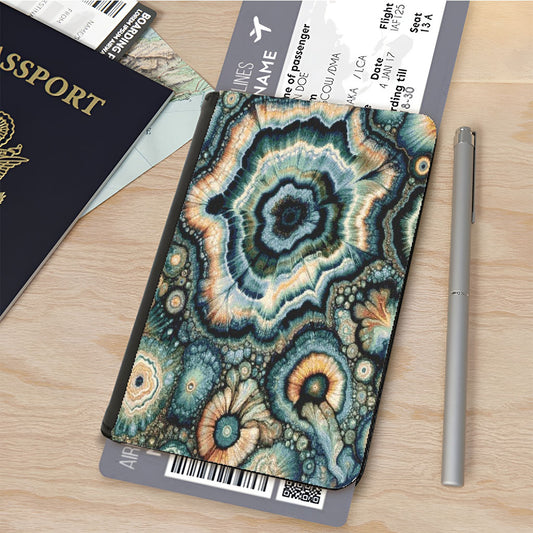 Abstract Geode Mandala Passport Cover