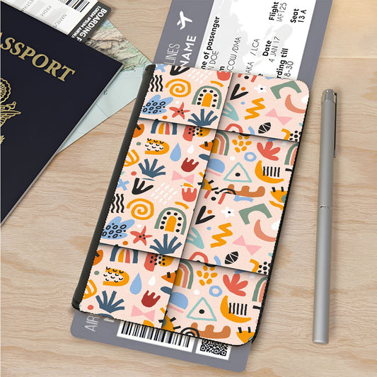 Abstract Havana Patterns Peach Passport Cover