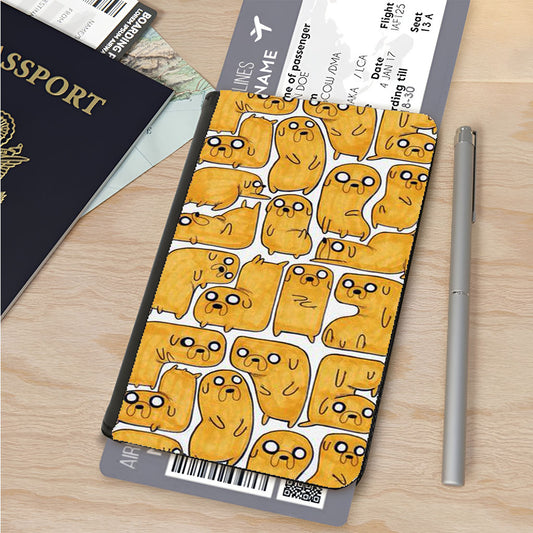 Adventture Time Pattern Passport Cover