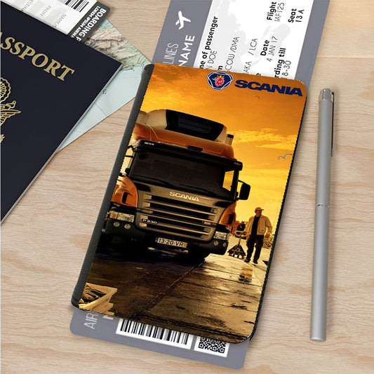 Afternoon Scania Logo Blue Passport Cover