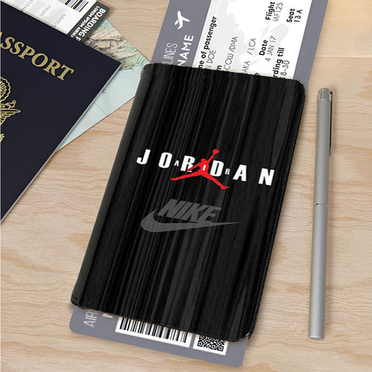 Air Jordan Black Wood Grain Passport Cover