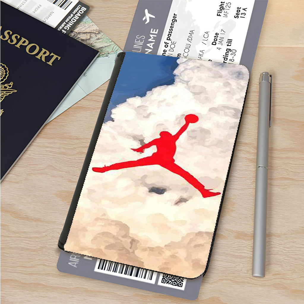 Air Jordan Logo In Sky Passport Cover