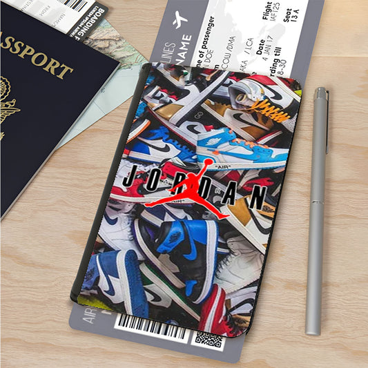 Air Jordan Shoes Pattern Logo Passport Cover