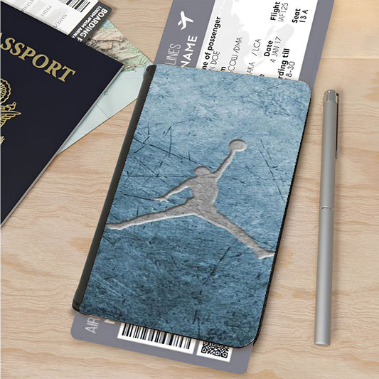 Air Jordan Steel Texture Logo Passport Cover