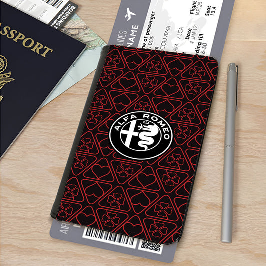 Alfa Romeo Logo Pattern Passport Cover