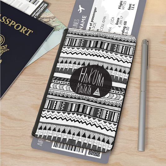Hakuna Matata Aztec Pattern Passport Cover