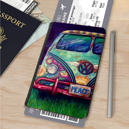 Handdrawn Floral Vampy Lip Art Passport Cover