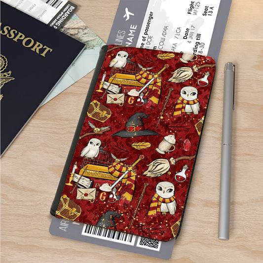 Harry Potter Red Pattern Wallpapers Passport Cover
