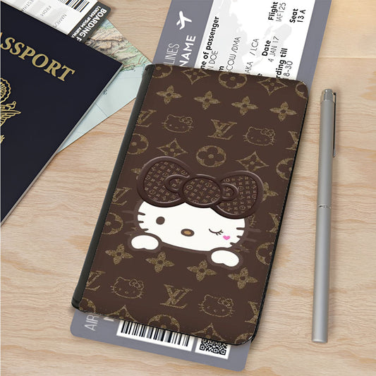 Hello Kitty Cat Pattern Passport Cover