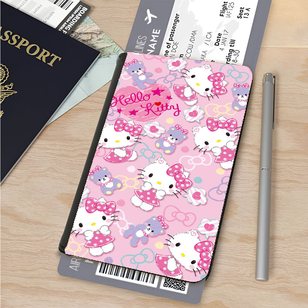 Hello Kitty Loving Pattern Passport Cover