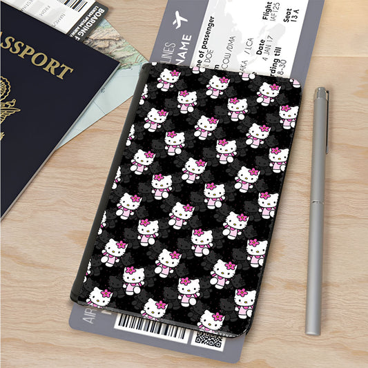 Hello Kitty Pattern Cut Cute Passport Cover