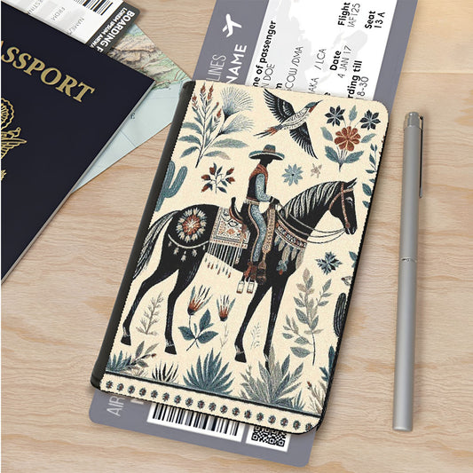 Horse Aztec Pattern Passport Cover