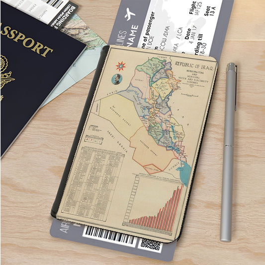 Iraq Map From 1959 Passport Cover