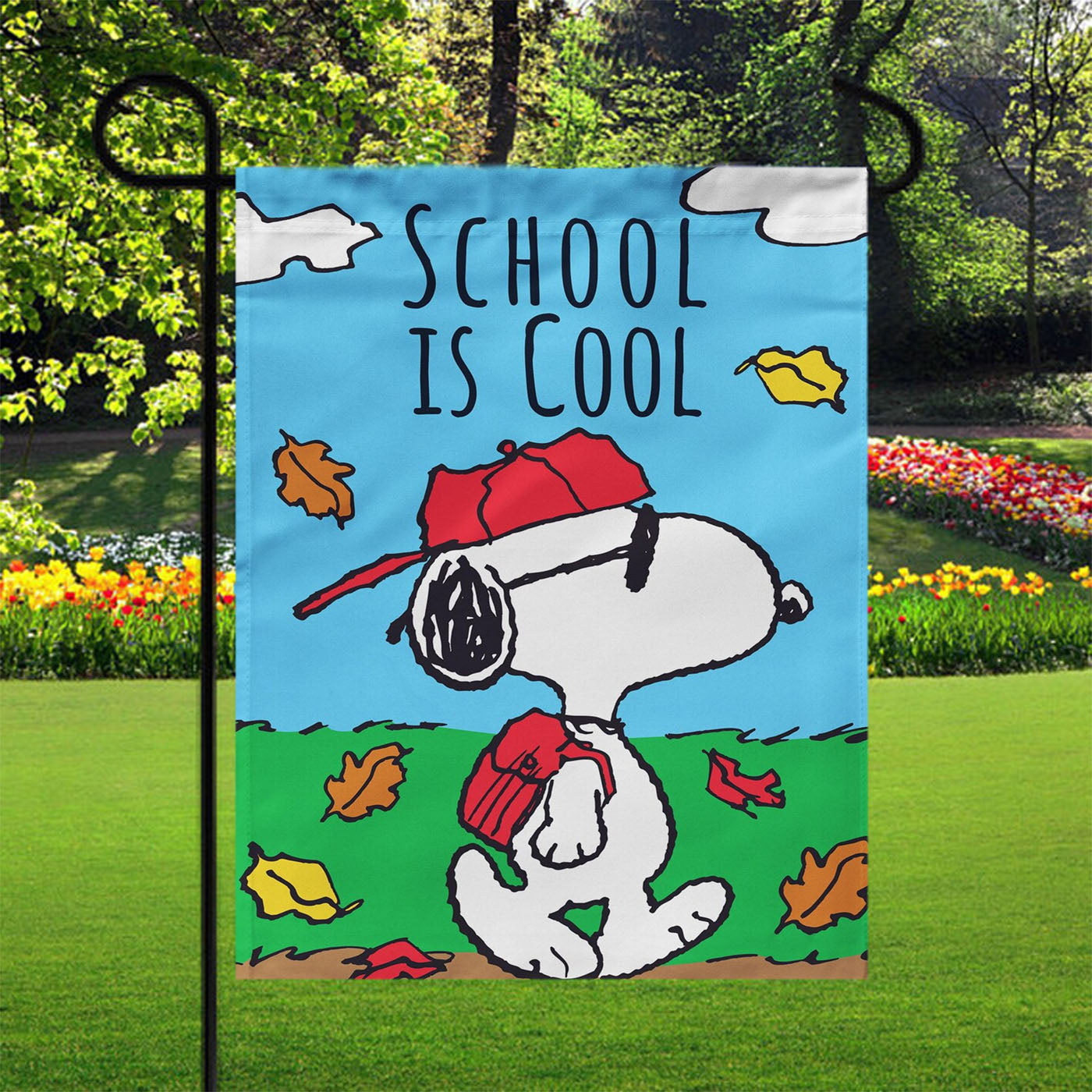 Back To School Snoopy Garden Flags Yard Outdoor Lawn 12 X 18