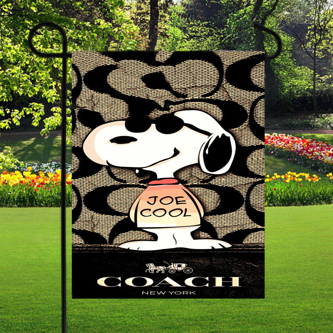 Nice Coach Snoopy Garden Flags Yard Outdoor Lawn 12 X 18
