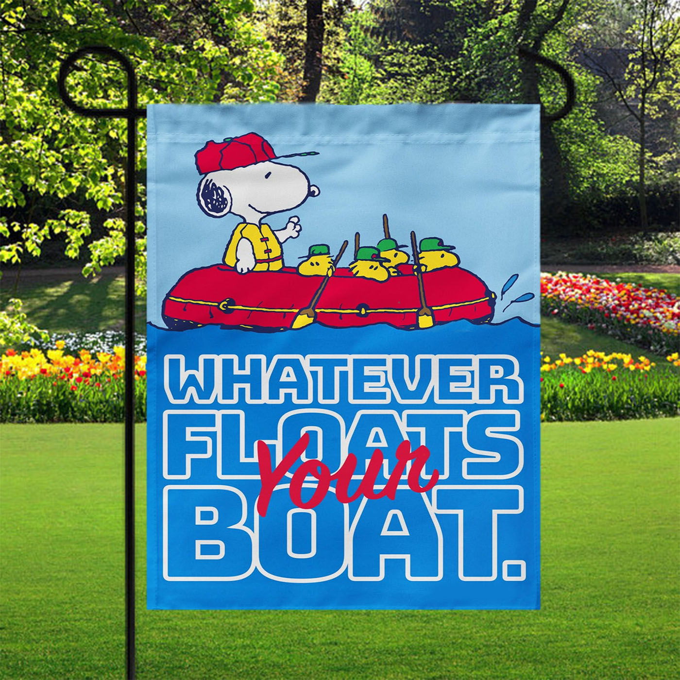 Snoopy And Woodstock Summer Garden Flags Yard Outdoor Lawn 12 X 18