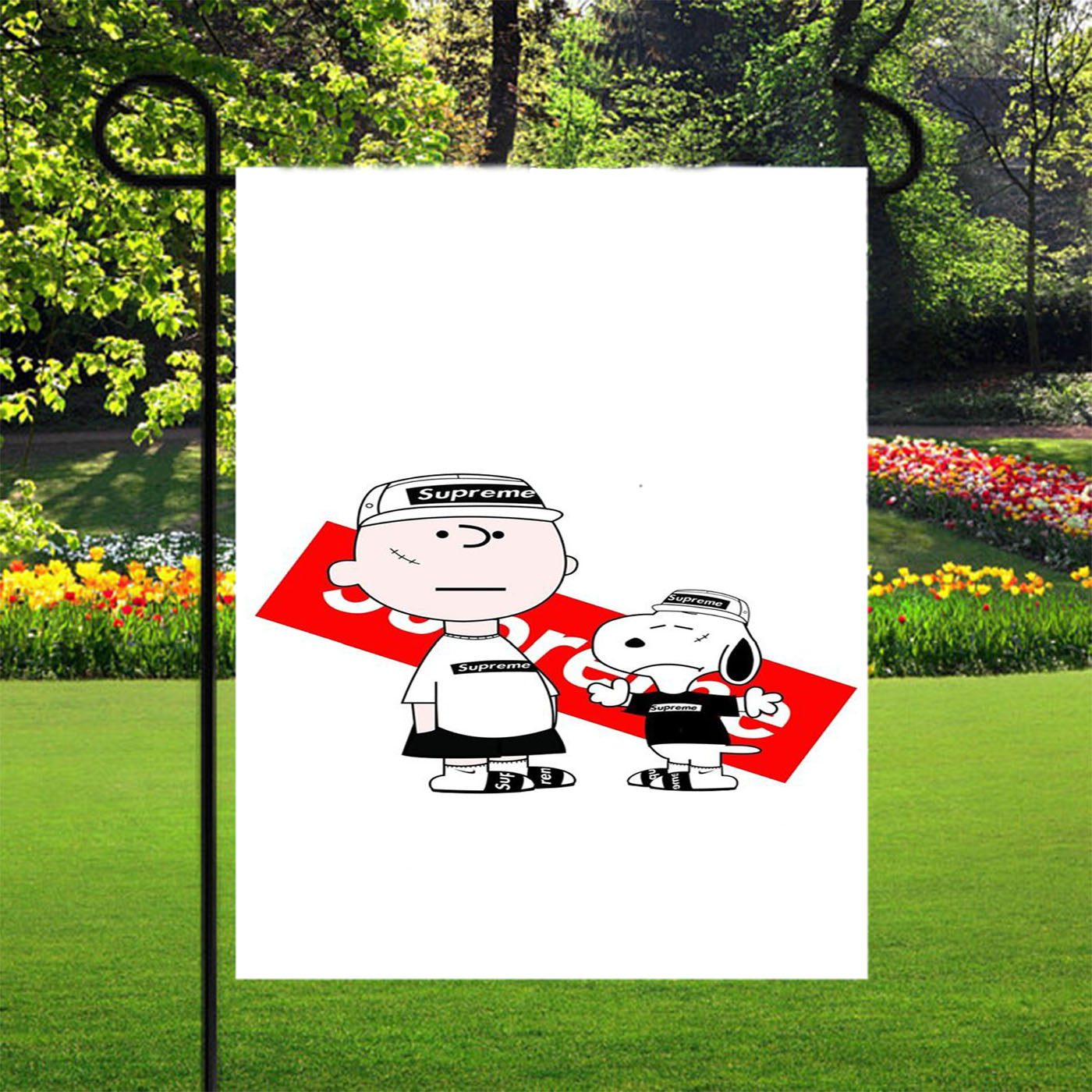 Snoopy Badboy Hypebeast Streetwear Style Garden Flags Yard Outdoor Lawn 12 X 18