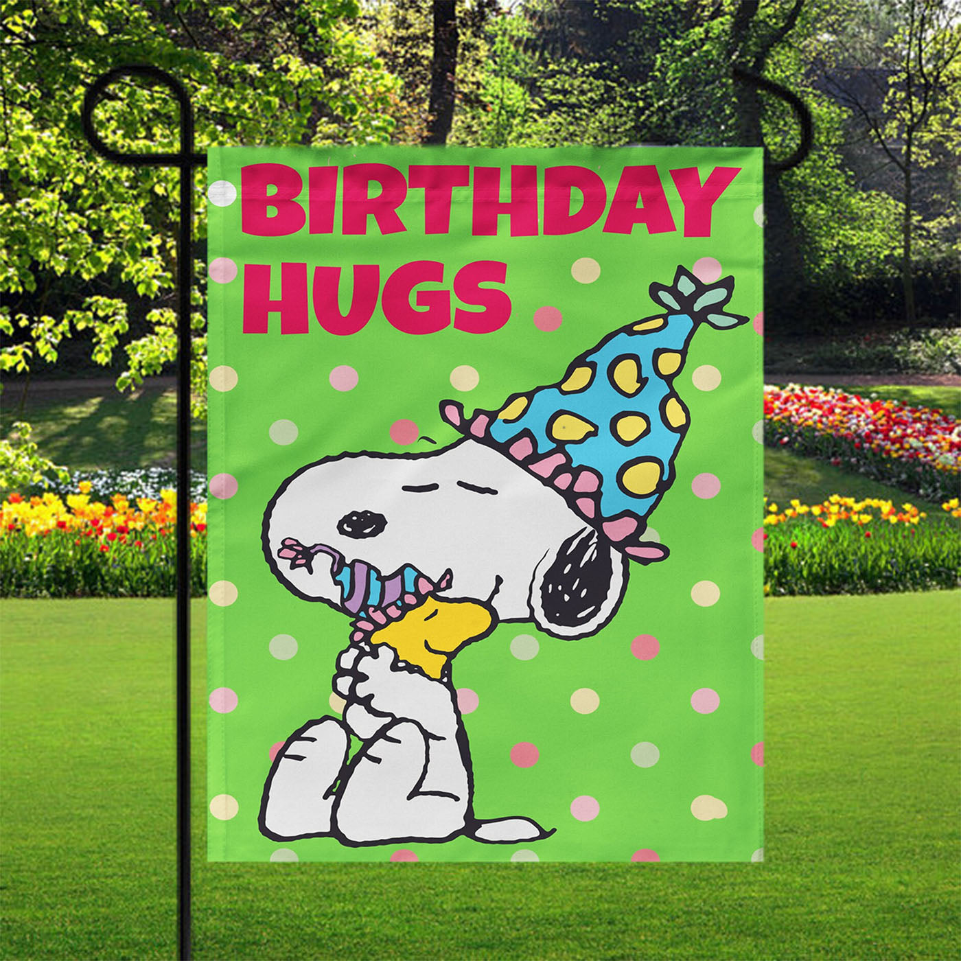Snoopy Birthday Garden Flags Yard Outdoor Lawn 12 X 18
