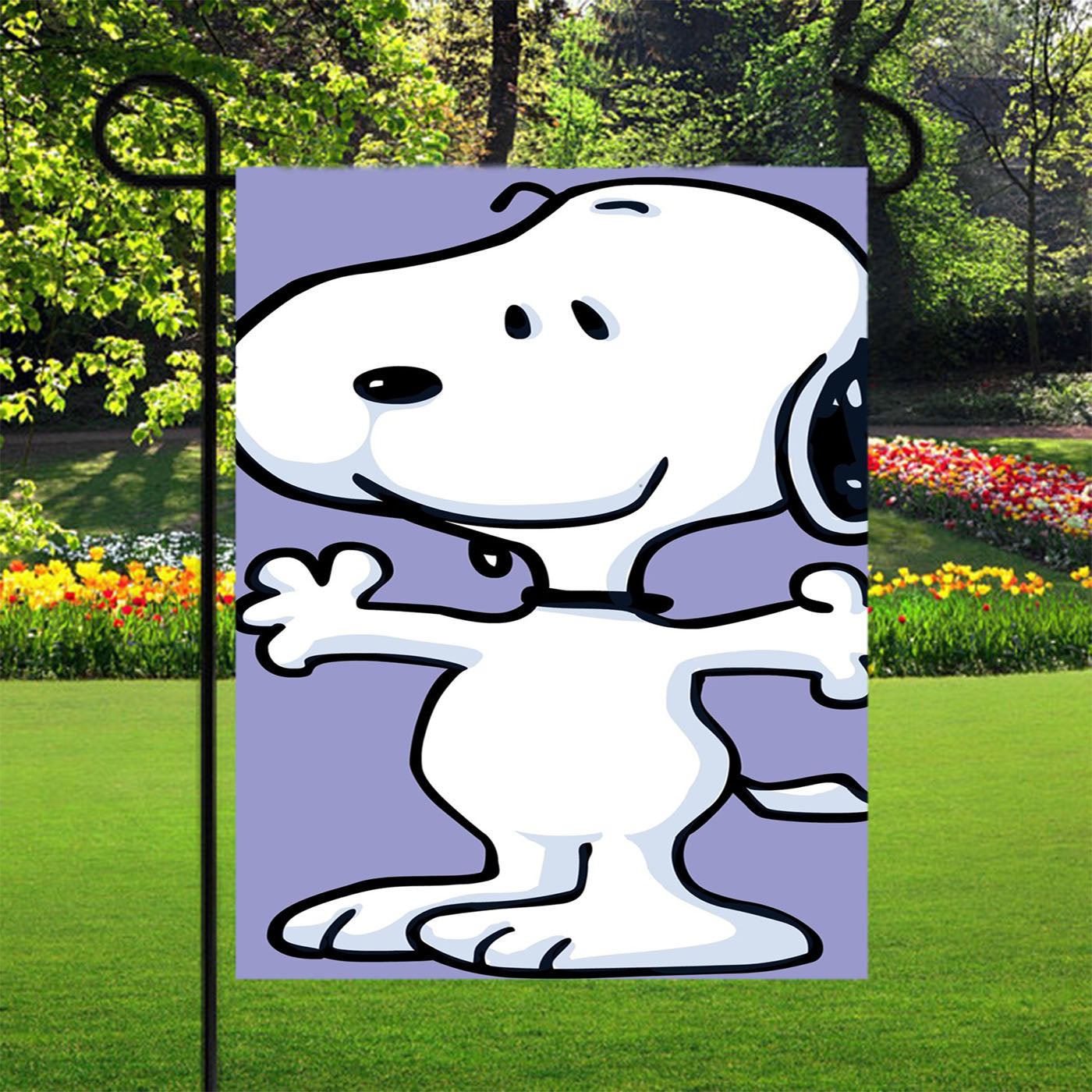 Snoopy Cartoon Star Garden Flags Yard Outdoor Lawn 12 X 18