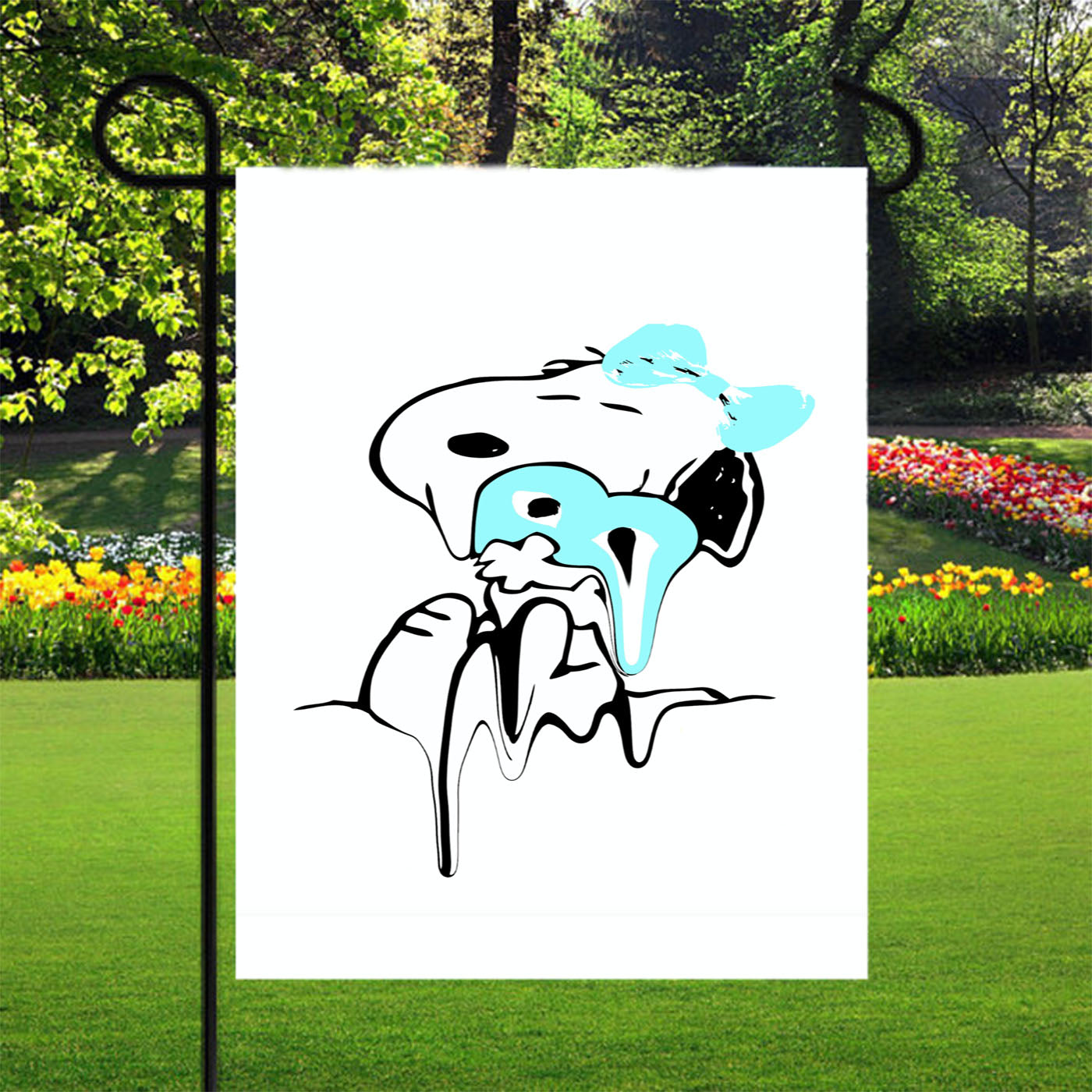 Snoopy Commes Des Garcons Garden Flags Yard Outdoor Lawn 12 X 18