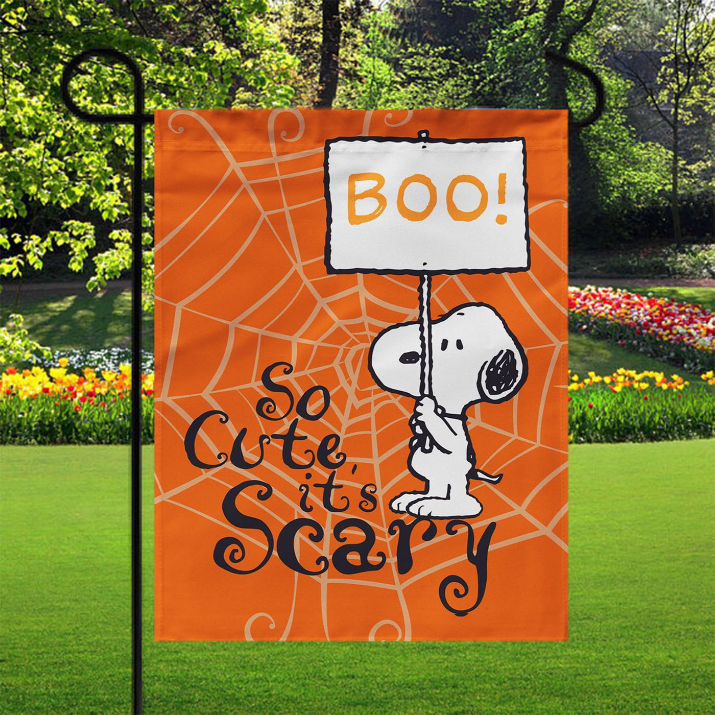 Snoopy Cute Halloween Garden Flags Yard Outdoor Lawn 12 X 18