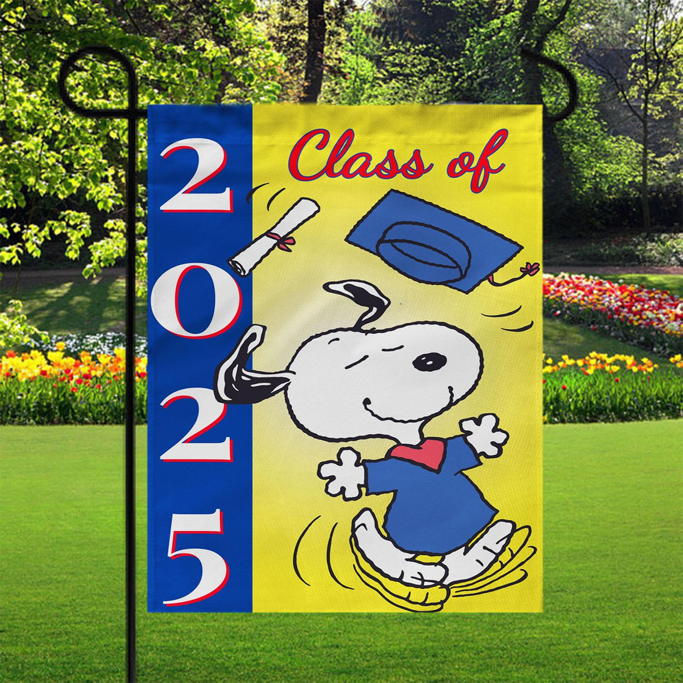 Snoopy Graduation Garden Flags Yard Outdoor Lawn 12 X 18
