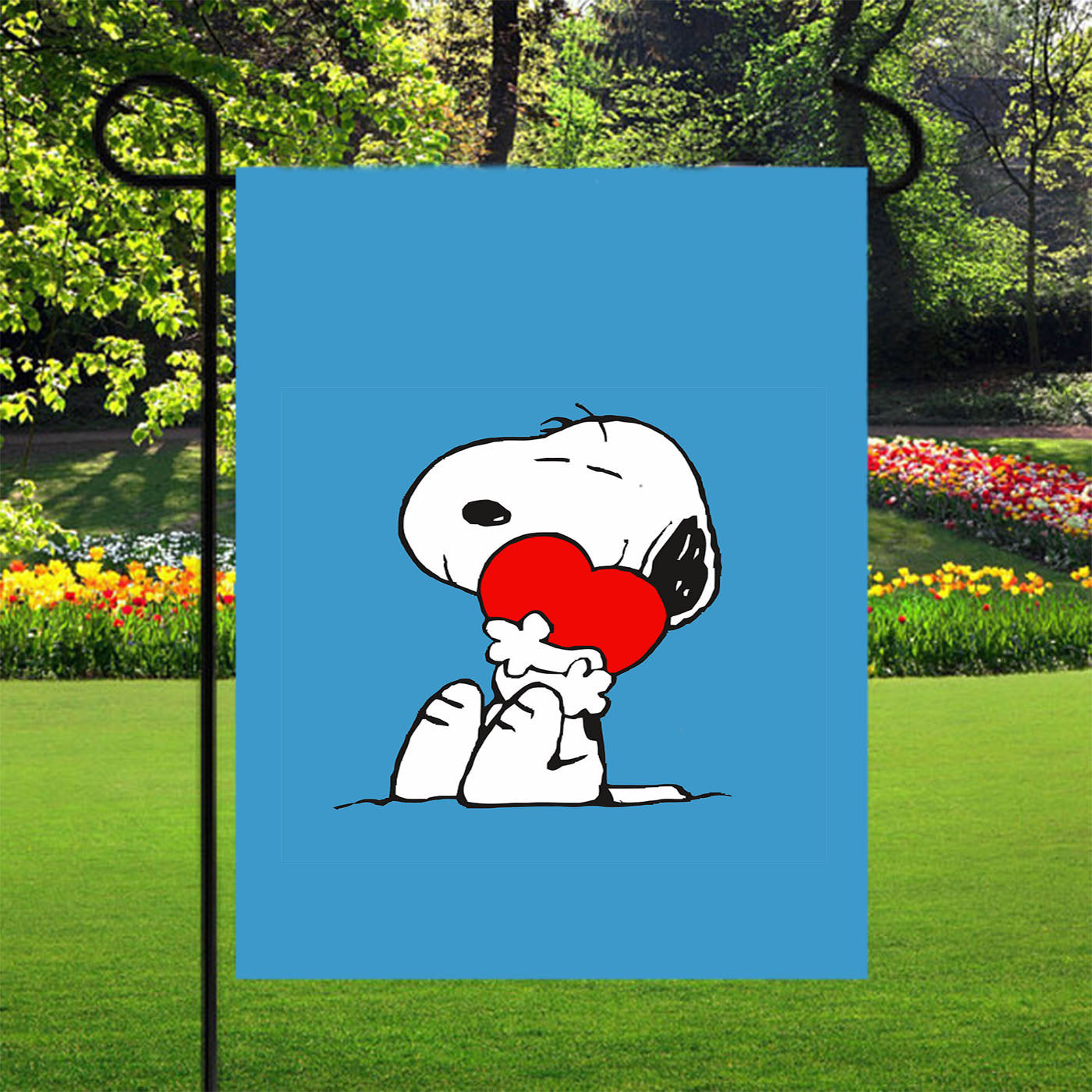 Snoopy Heart Garden Flags Yard Outdoor Lawn 12 X 18