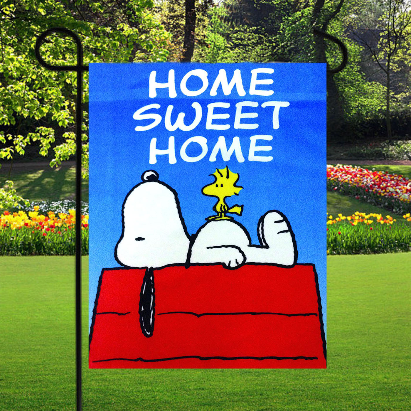 Snoopy Home Sweet Home Garden Flags Yard Outdoor Lawn 12 X 18