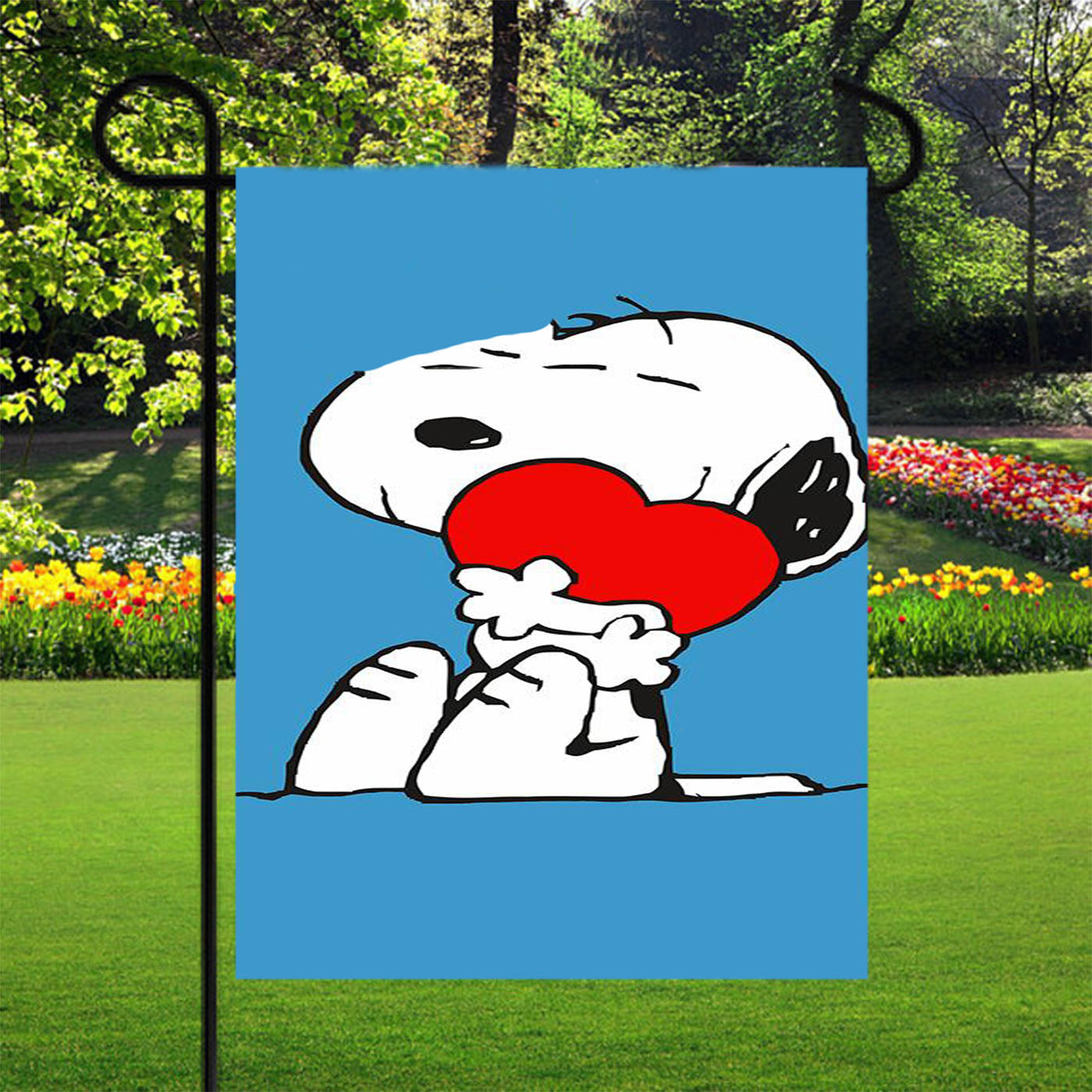 Snoopy Love Heart Garden Flags Yard Outdoor Lawn 12 X 18
