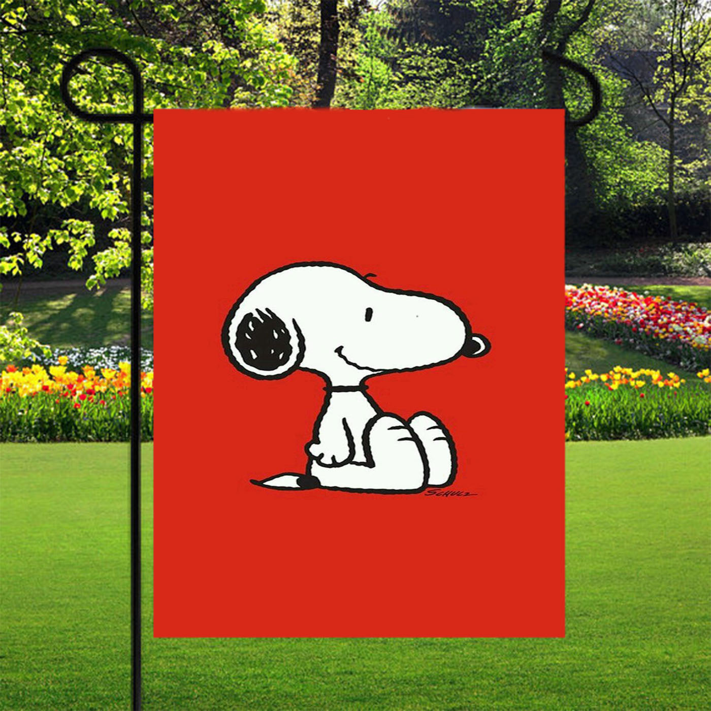 Snoopy Red Garden Flags Yard Outdoor Lawn 12 X 18