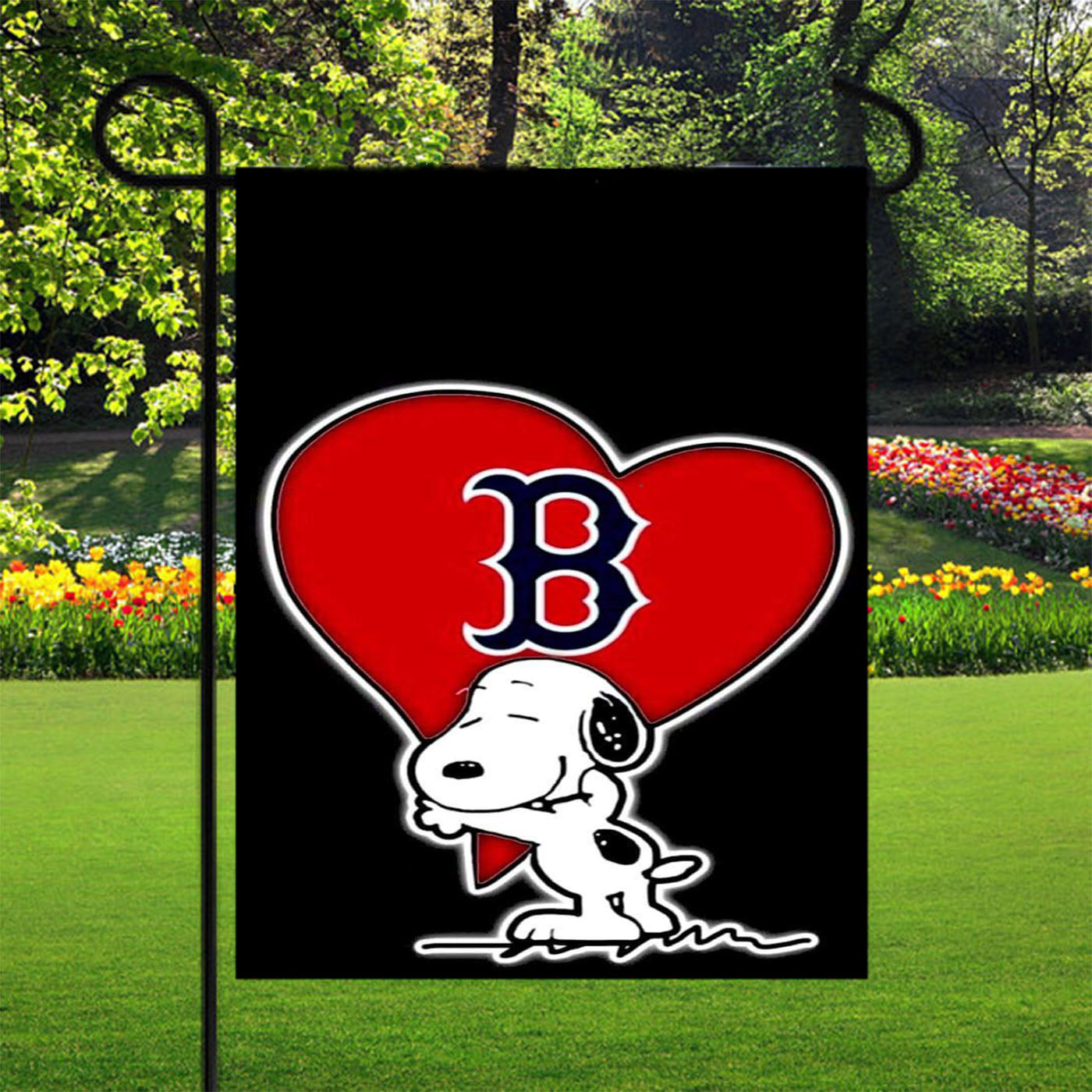 Snoopy Steelers Love Garden Flags Yard Outdoor Lawn 12 X 18