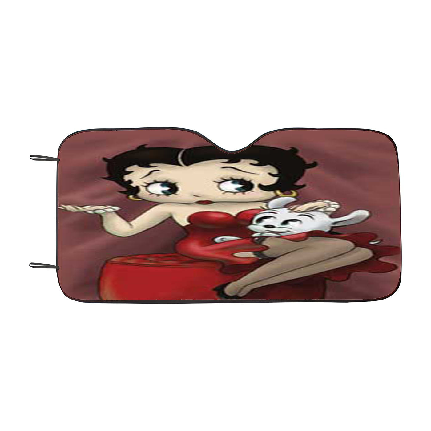 Betty Boop With Dog Small Car Auto Sun Shade Windshield Cover