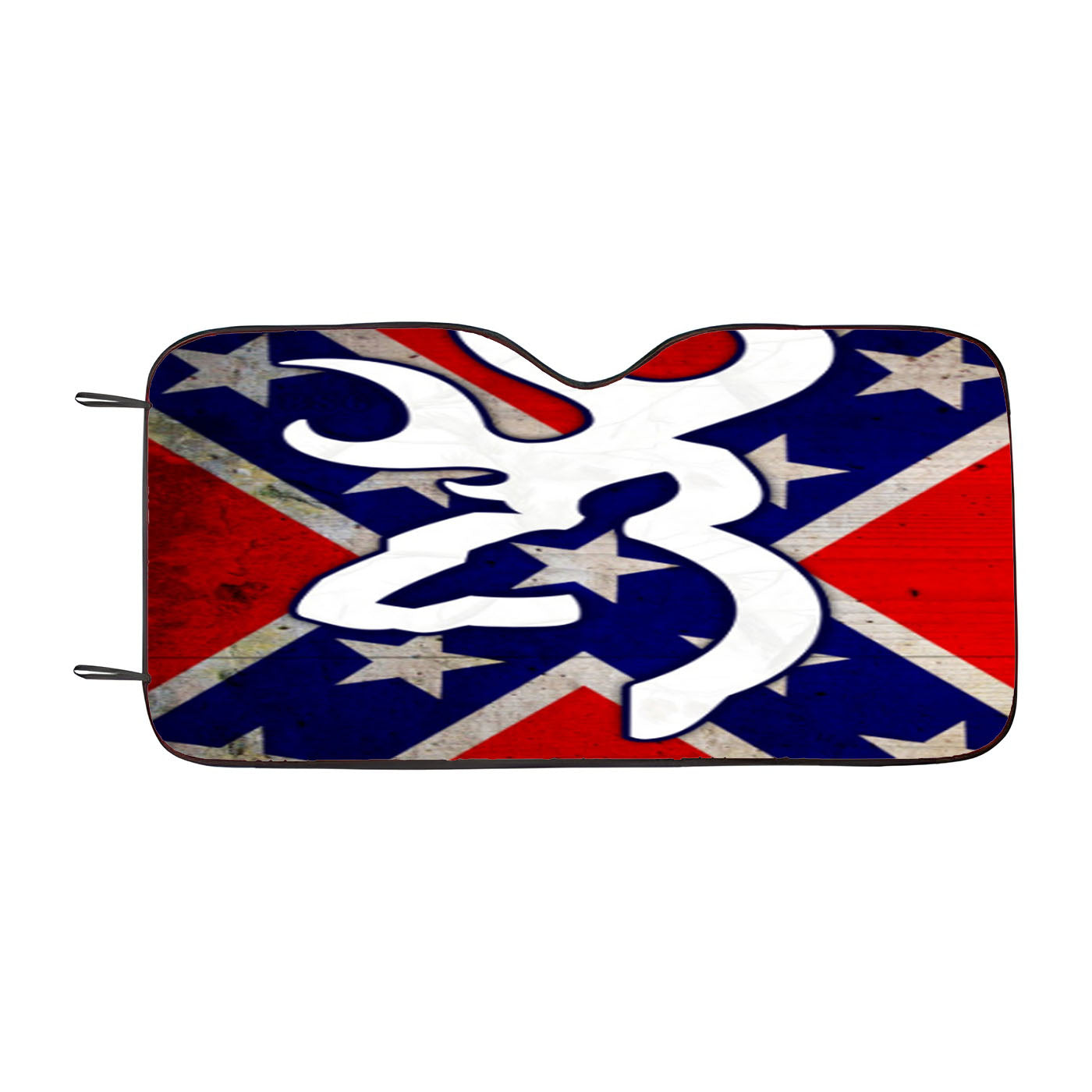 Browning Deer Camo Flag Car Auto Sun Shade Windshield Cover