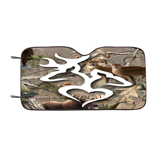 Browning Deer Love Realtree Camo Car Auto Sun Shade Windshield Cover