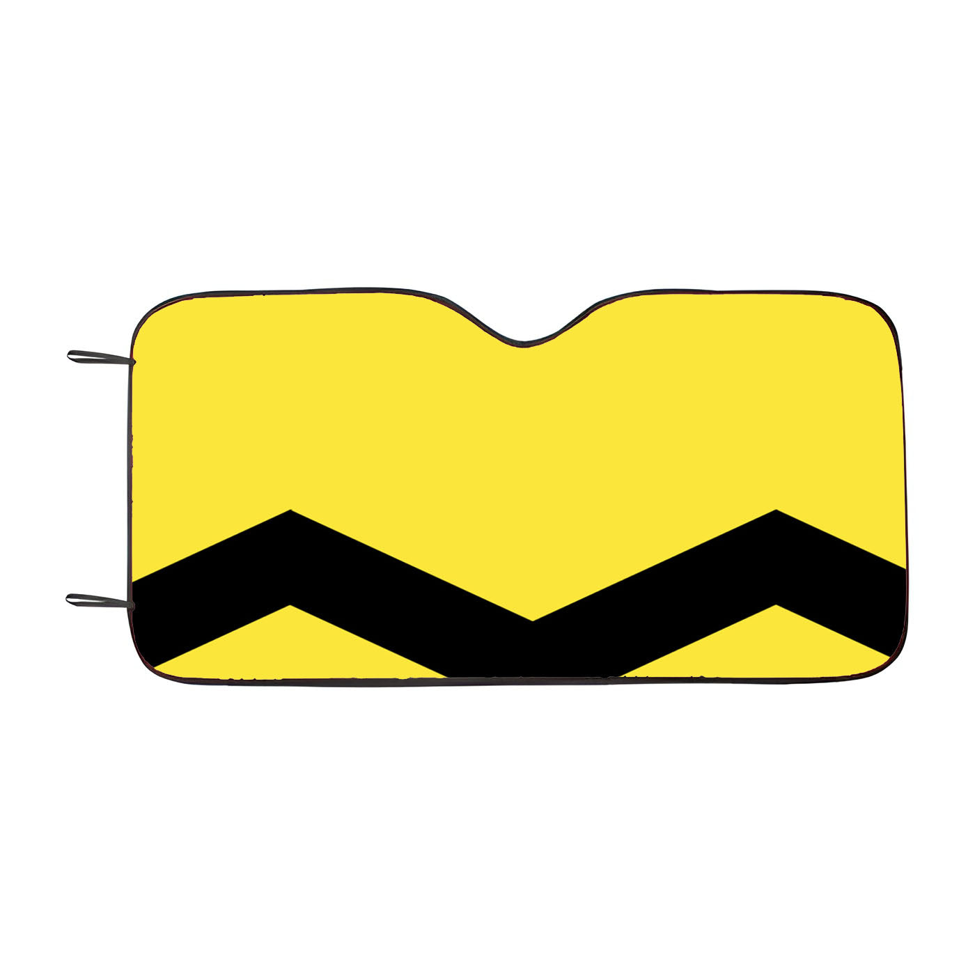 Charlie Brown Yellow Black Chevron Car Auto Sun Shade Windshield Cover