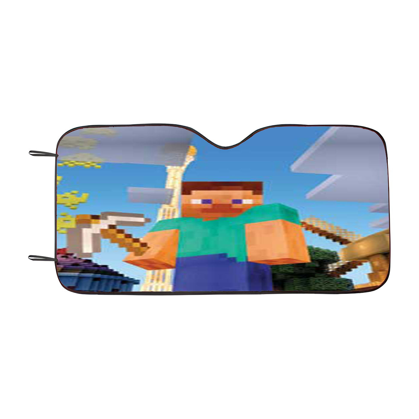 Minecraft Construction Car Auto Sun Shade Windshield Cover