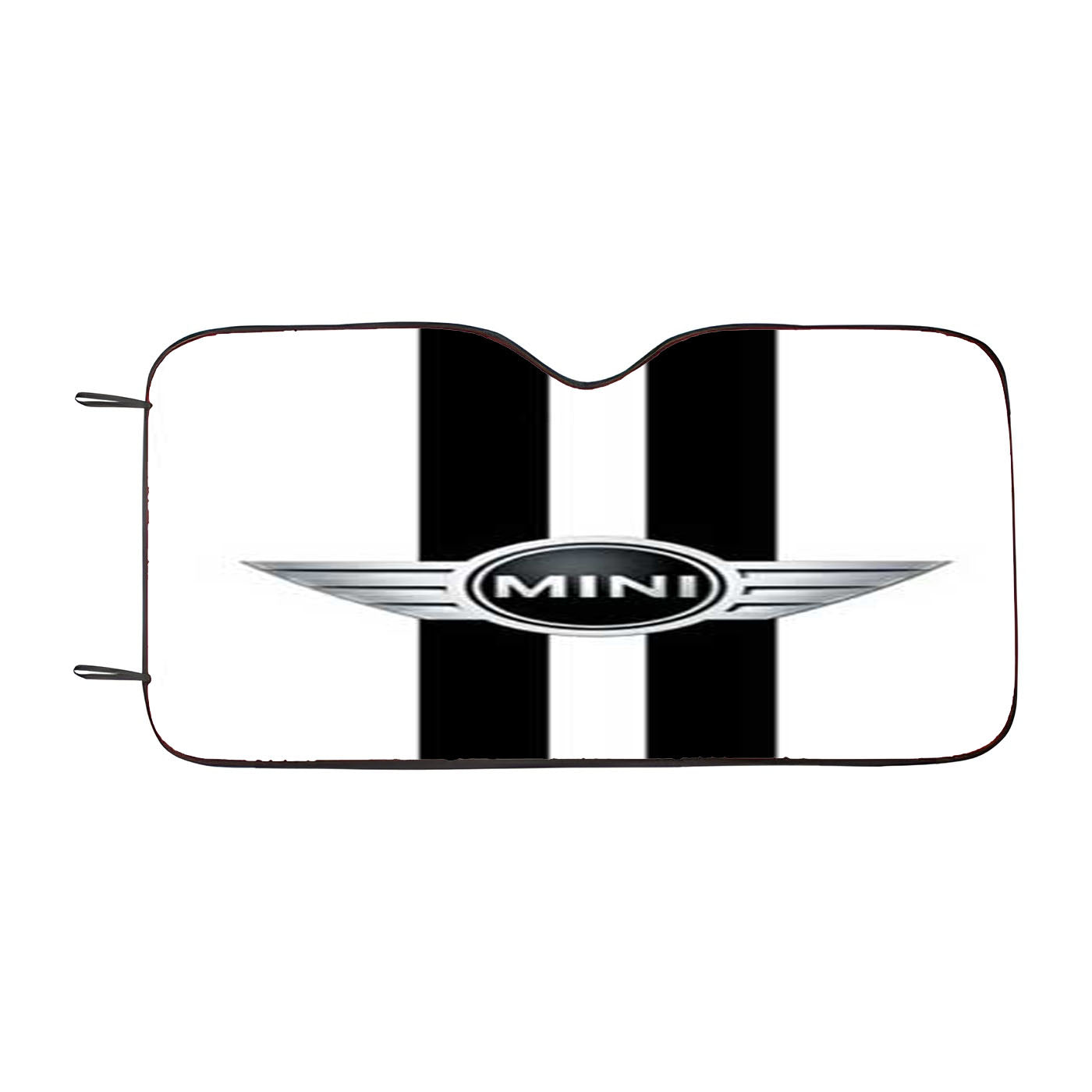 Mini Cooper Logo Black Stripes Car Auto Sun Shade Windshield Cover