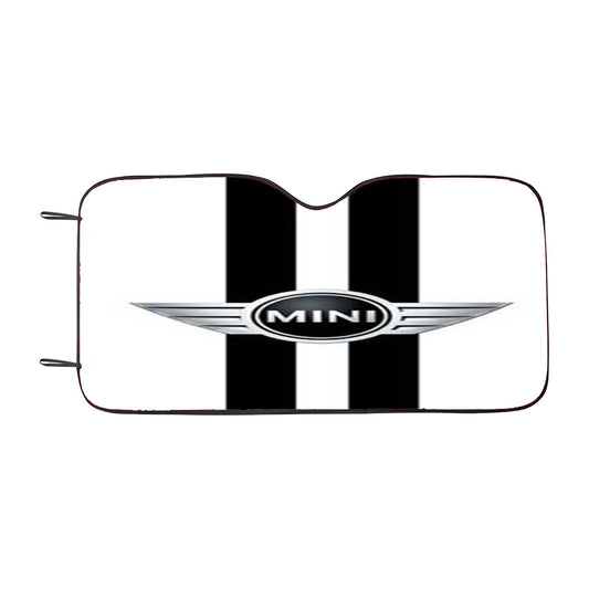 Mini Cooper Logo Black Stripes Car Auto Sun Shade Windshield Cover