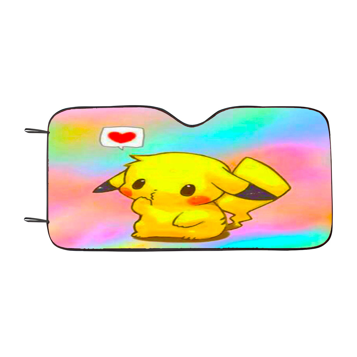 Pikachu Love Car Auto Sun Shade Windshield Cover