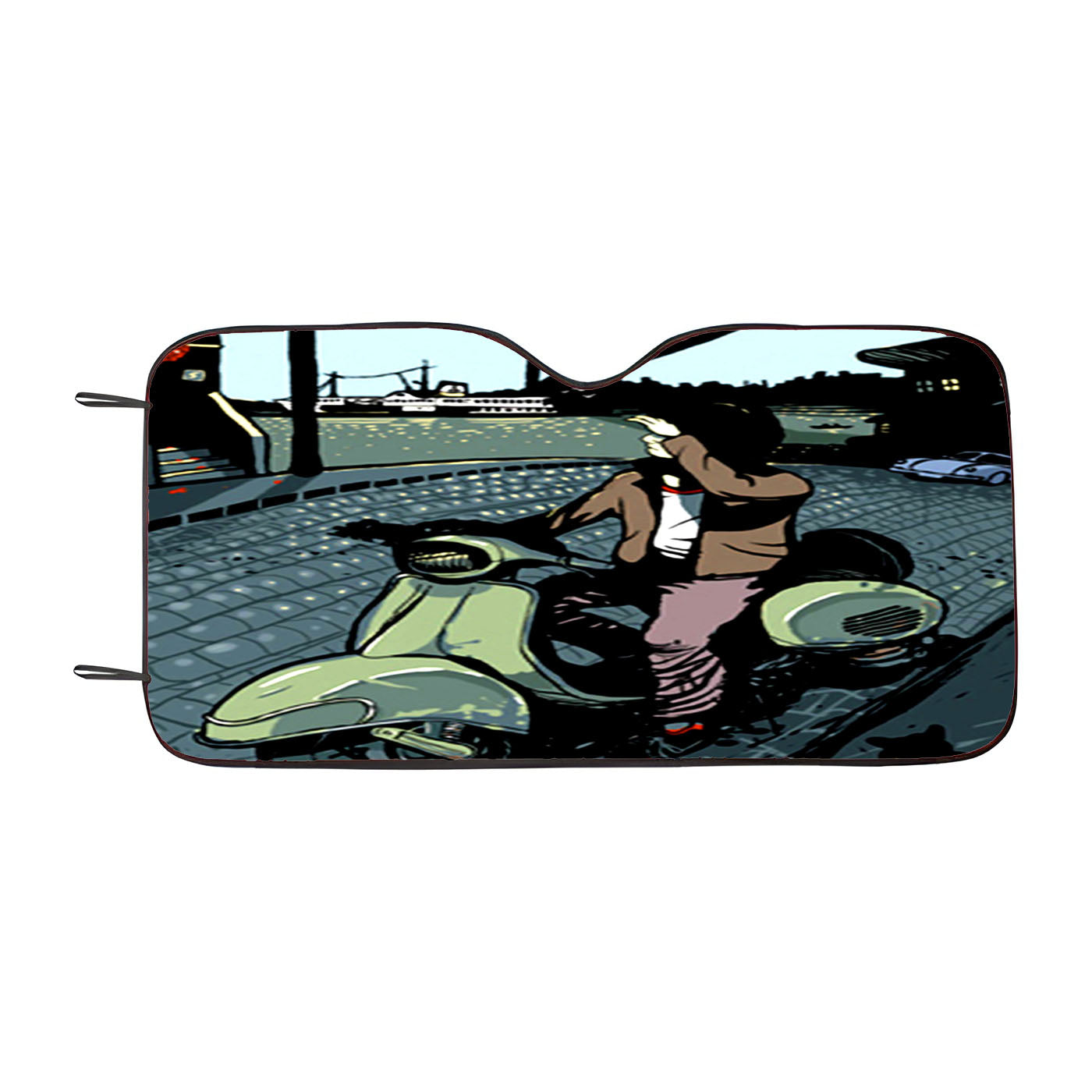 Vespa The City Life Car Auto Sun Shade Windshield Cover