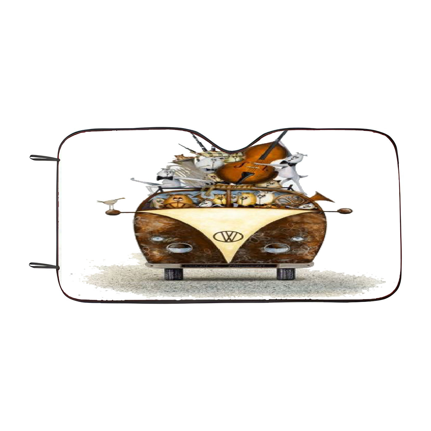 Vw Musical Car Auto Sun Shade Windshield Cover