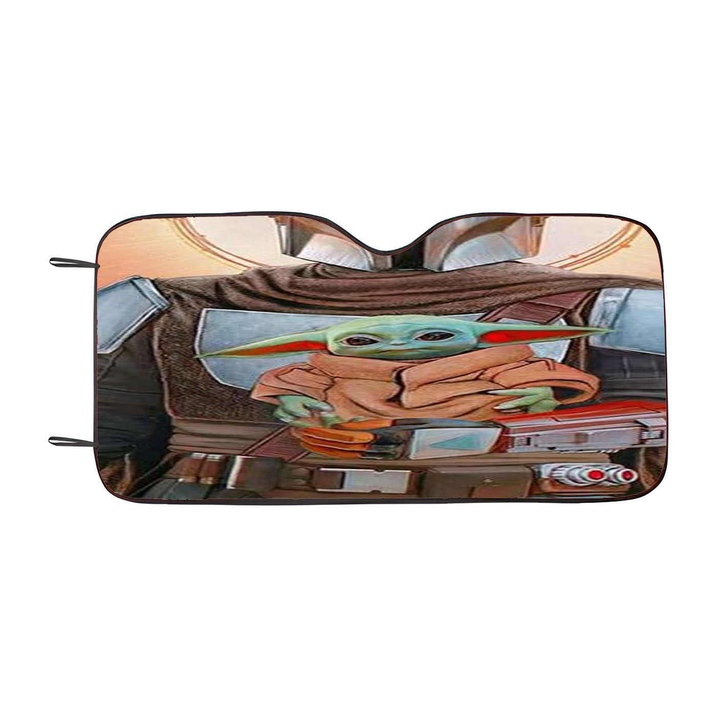 Baby Yoda And The Mandalorian Star Wars Car Auto Sun Shade Windshield Cover