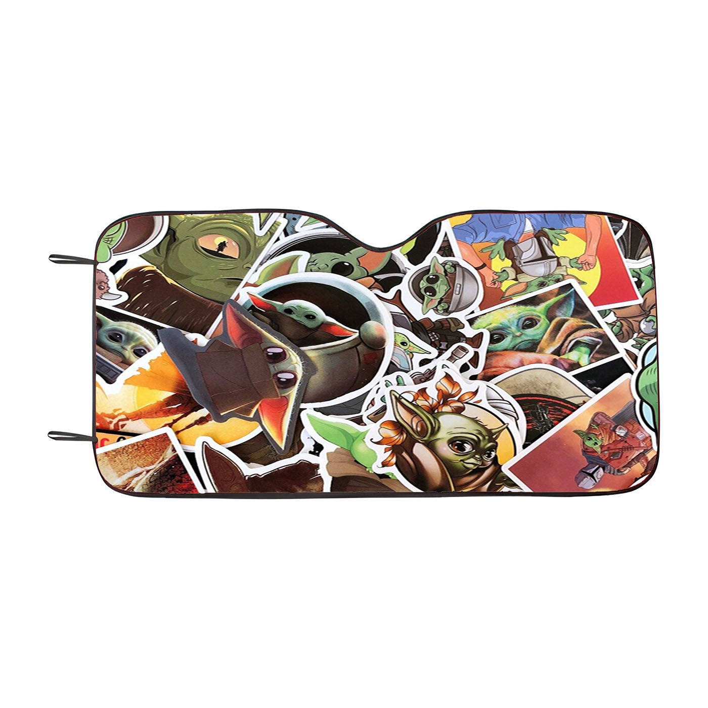Cute Baby Yoda Star Wars The Mandalorian Stickers Car Auto Sun Shade Windshield Cover