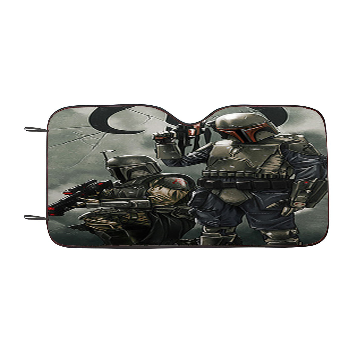 Star Wars Boba Fett Mandalorian Art Car Auto Sun Shade Windshield Cover