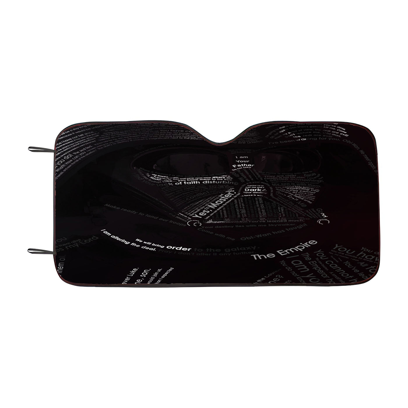 Star Wars Darth Vader Mask Typography Car Auto Sun Shade Windshield Cover