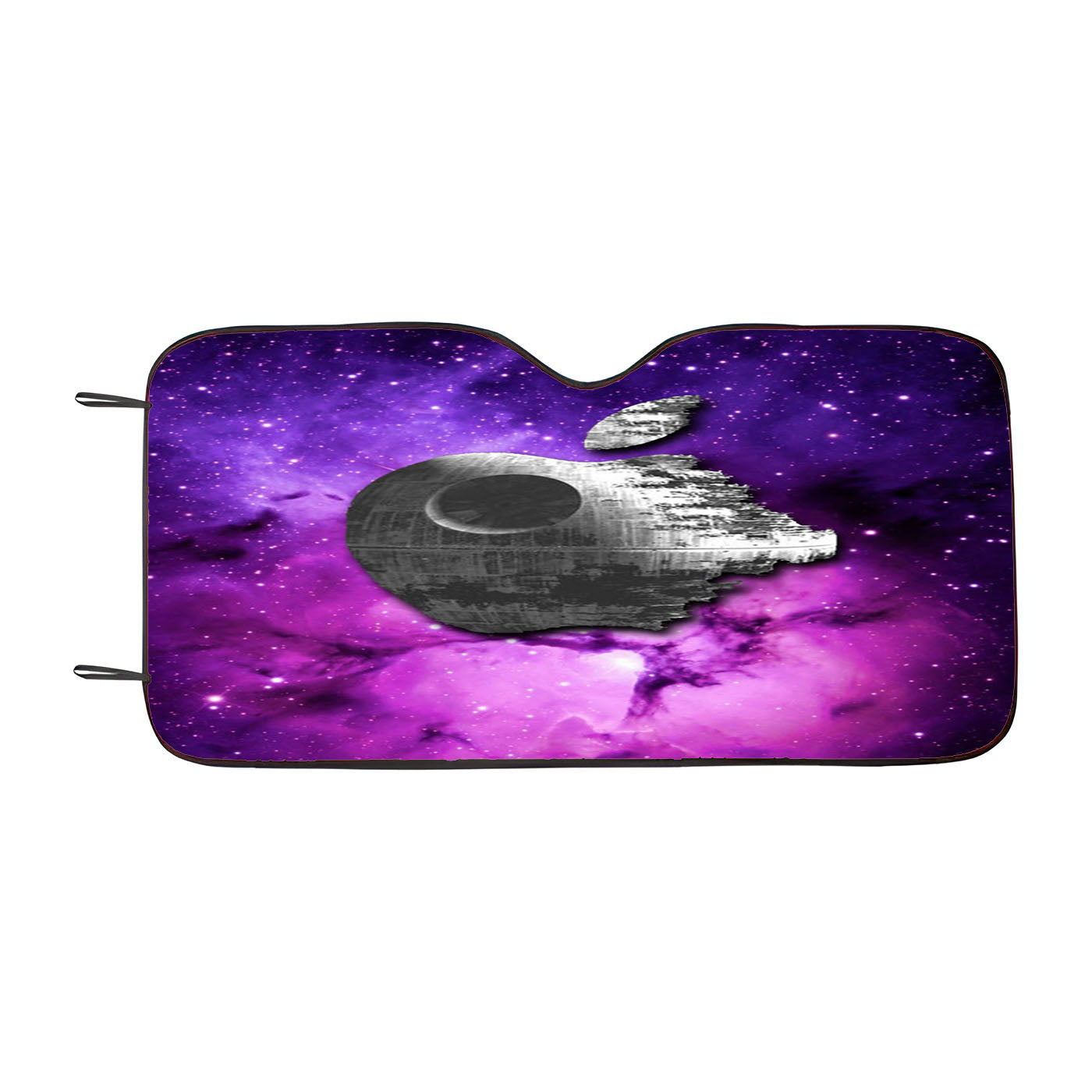 Star Wars Inspired Death Star Apple In Galaxy Car Auto Sun Shade Windshield Cover