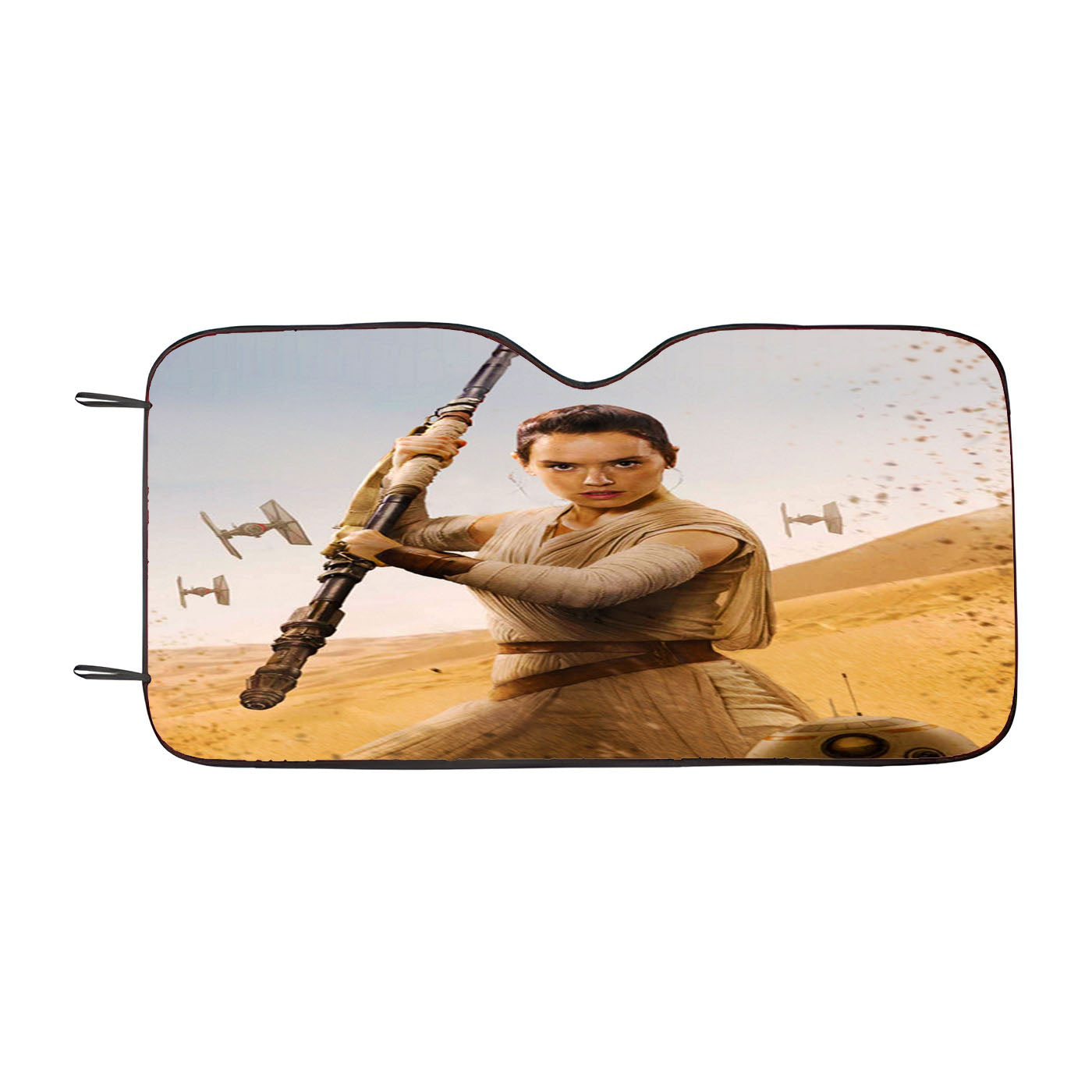 Star Wars Rey Fight Car Auto Sun Shade Windshield Cover
