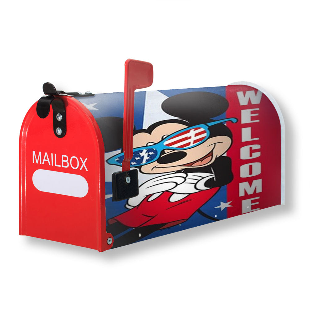 Americana Mickey Mouse Welcome Magnetic Mailbox Cover - 18.0" X 21.0"